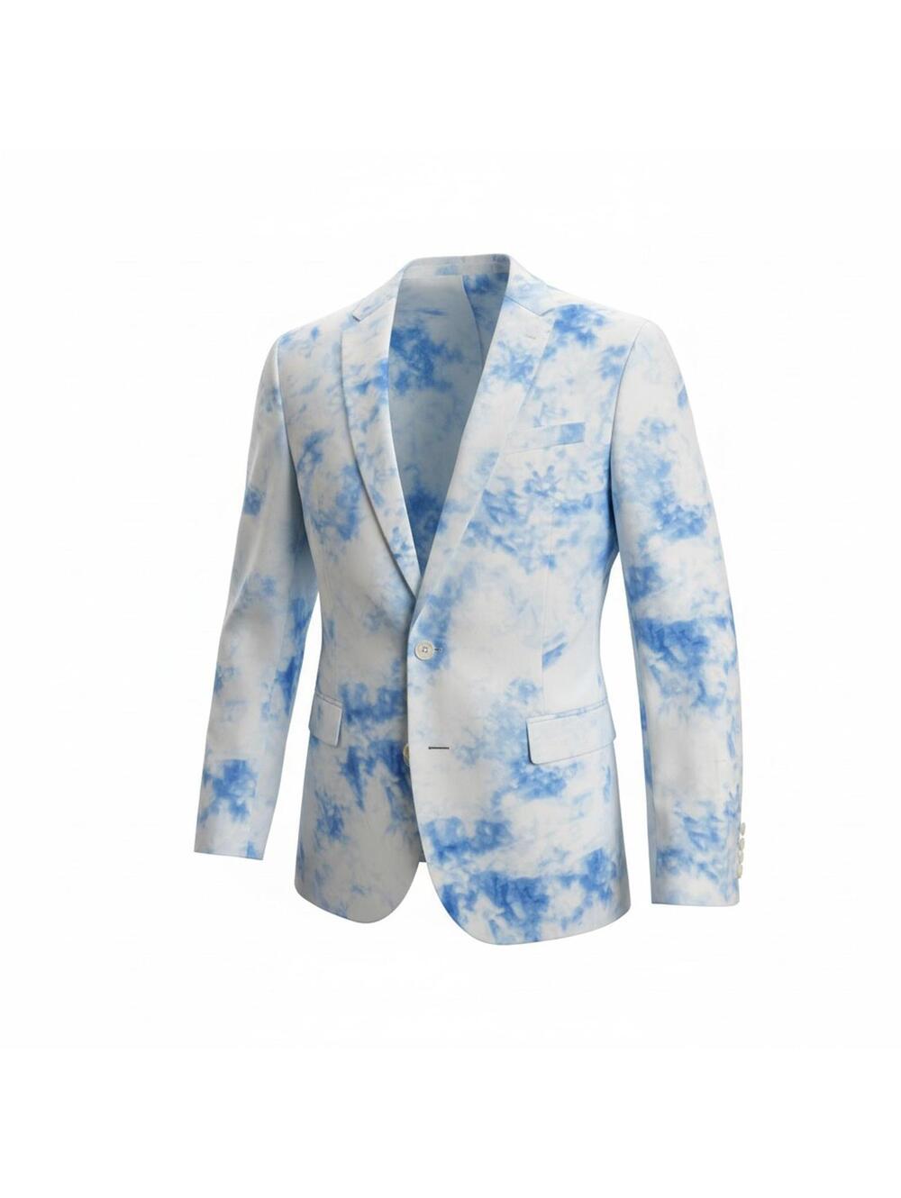 NWT J.Ferrar Slim Fit Blue Tie-Dye Blazer - Men's 42 Regular